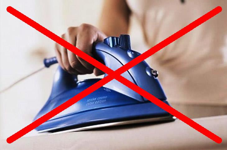 Не используйте утюг для сушки рулонных штор