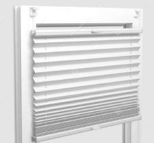 Шторы Плиссе - Аида белый на пластиковые окна